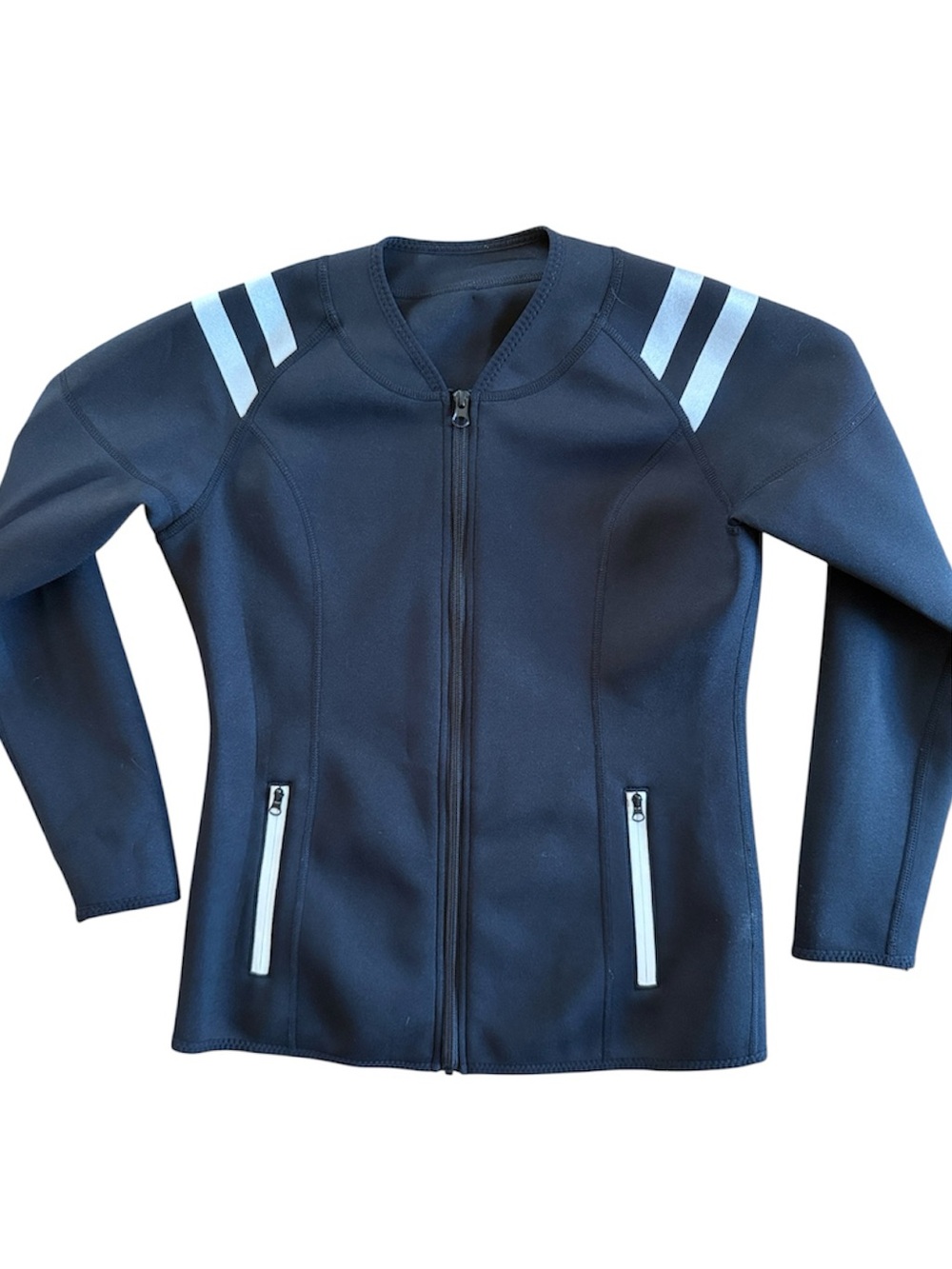 WOMENS NEOPRENE LONG SLEEVE JACKET WETSUIT TOP OR SAUNA SWEAT JACKET WORKOUT LG